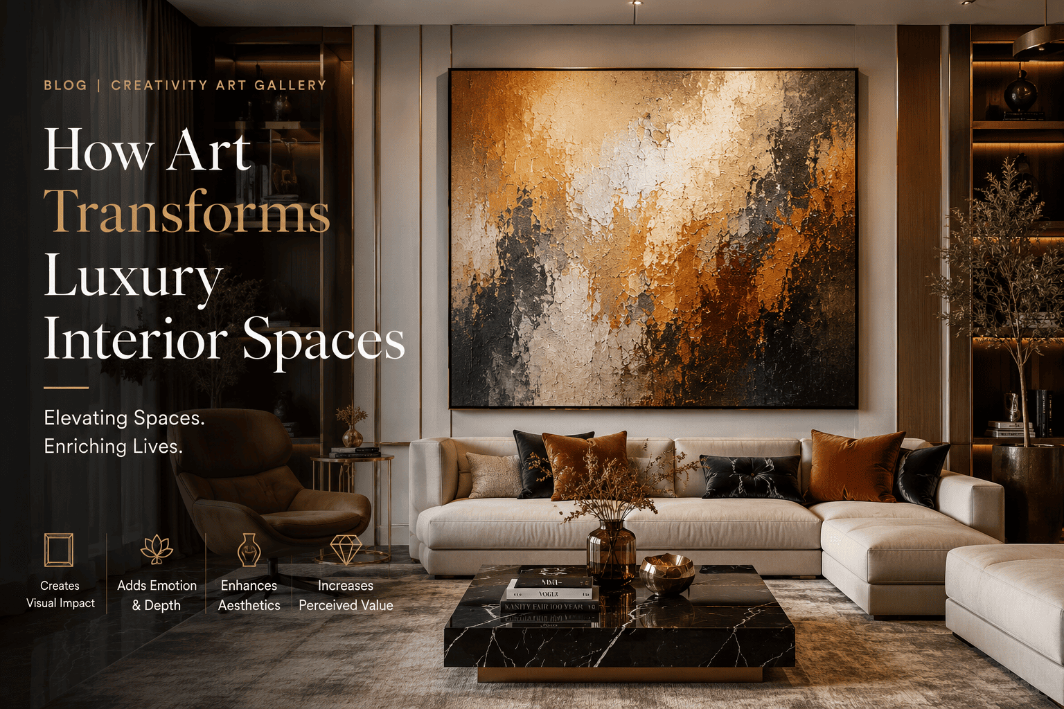 How Art Transforms Luxury Interior Spaces: A Complete Guide for Modern Homes & Commercial Interiors