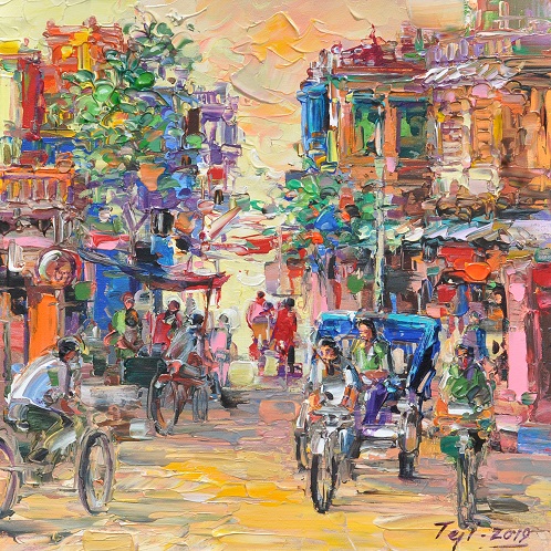 Sunlit Journey Through the Street