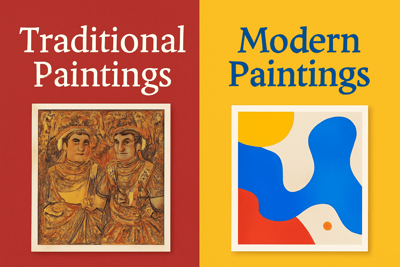 Modern Paintings and Traditional Paintings